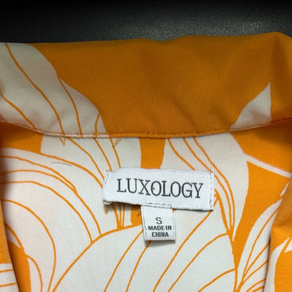 Luxology Orange and White Floral Midi Dress - Picture 2 of 5